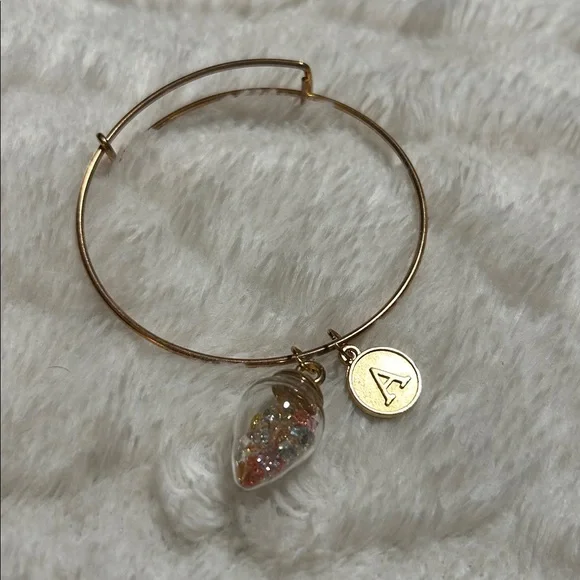 Gold Charm Bracelet with Multicolor Accents “A” - Picture 3 of 3